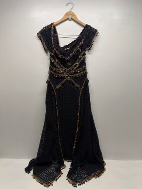 strapless black lace cocktail dress Lilliana Strapless Lace Maxi Dress Black main image 1
